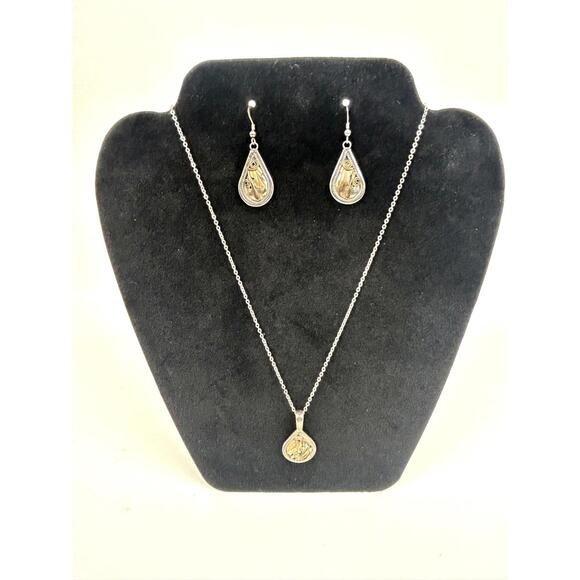 Justin Morris Sterling earrings and pendant set